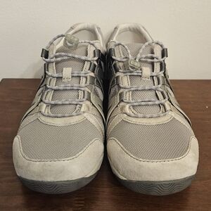 Dansko Henriette Sneaker Grey Suede Leather Sporty Comfort Shoes Women's Sz40